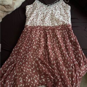 Charming Pink and White Women’s Dress